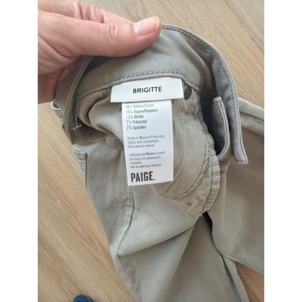 Paige Brigitte Slim Straight Leg Jeans Taupe Grey‎ Mens 31 Stretch Denim Pants - Picture 3 of 8